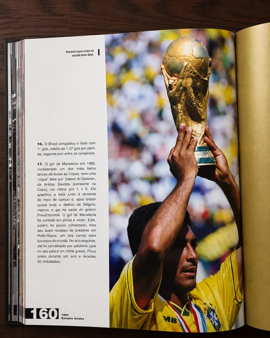 Páginas internas — Romário e a taça de 1994